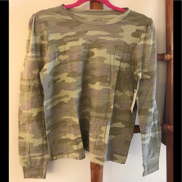 LUCKY BRAND CAMO COTTON TEE NEW - Picture 5 of 11